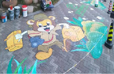 光山夏季画地面彩绘会遇到的问题