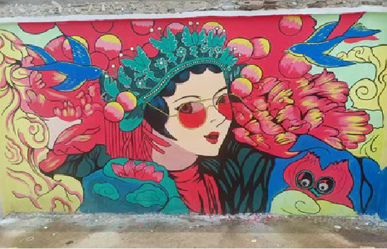 光山墙体彩绘-网红墙