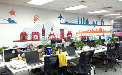 光山教你设计办公室墙绘的方法。