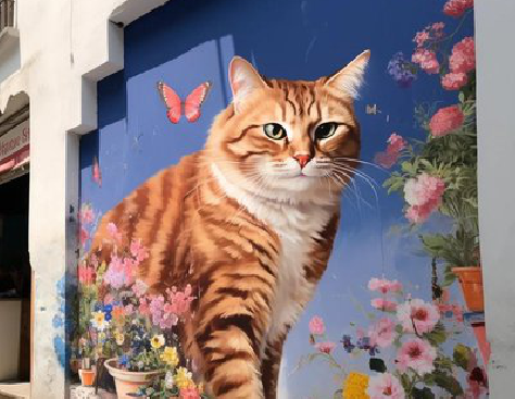 光山自己绘制有个性的手绘墙